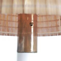 Lisa Johansson Pape Lisa Johansson Pape Pair of Table Lamps Opal Glass Copper Rattan Orno 1960s - 4600281