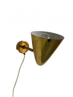 Lisa Johansson Pape Lisa Johansson Pape Perforated Brass Wall Sconce Model 50 084 Orno 1950s - 3959693