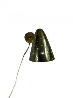 Lisa Johansson Pape Lisa Johansson Pape Perforated Brass Wall Sconce Model 50 084 Orno 1950s - 3959696