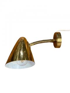 Lisa Johansson Pape Lisa Johansson Pape Perforated Brass Wall Sconce Model 50 084 Orno 1950s - 3959698