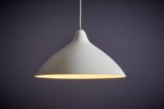 Lisa Johansson Pape Lisa Johansson Pape for Orno White Pendant Lamp in Aluminum Finland 1960s - 3347484