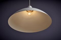 Lisa Johansson Pape Lisa Johansson Pape for Orno White Pendant Lamp in Aluminum Finland 1960s - 3347485