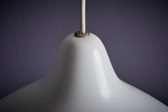 Lisa Johansson Pape Lisa Johansson Pape for Orno White Pendant Lamp in Aluminum Finland 1960s - 3347488