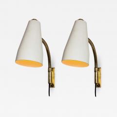 Lisa Johansson Pape Pair of 1950s Lisa Johansson Pape Model 50 056 2 Wall Lights for Stockmann Orno - 1600192