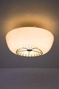 Lisa Johansson Pape Pair of Flush Mount Ceiling Lamps in Brass by Lisa Johansson Pape 1950s - 4687835