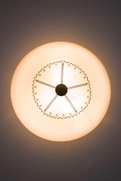 Lisa Johansson Pape Pair of Flush Mount Ceiling Lamps in Brass by Lisa Johansson Pape 1950s - 4687848