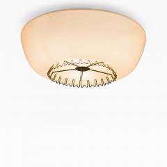 Lisa Johansson Pape Pair of Flush Mount Ceiling Lamps in Brass by Lisa Johansson Pape 1950s - 4688871