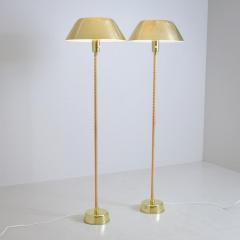 Lisa Johansson Pape Pair of Lisa Johansson Pap Ihanne Floor Lamps in Brass Orno Stockmann 1950s - 4550245