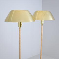 Lisa Johansson Pape Pair of Lisa Johansson Pap Ihanne Floor Lamps in Brass Orno Stockmann 1950s - 4550248