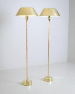 Lisa Johansson Pape Pair of Lisa Johansson Pap Ihanne Floor Lamps in Brass Orno Stockmann 1950s - 4550249