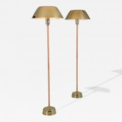 Lisa Johansson Pape Pair of Lisa Johansson Pap Ihanne Floor Lamps in Brass Orno Stockmann 1950s - 4553557