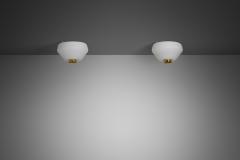 Lisa Johansson Pape Pair of Lisa Johansson Pape 71 164 Ceiling Lights for Orno Finland 1960s - 4174459