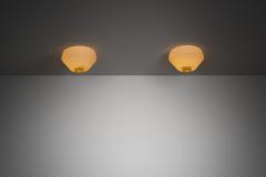 Lisa Johansson Pape Pair of Lisa Johansson Pape 71 164 Ceiling Lights for Orno Finland 1960s - 4174460
