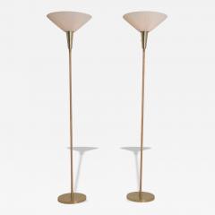 Lisa Johansson Pape Pair of Sizable Lisa Johansson Pap Floor Lamps Model 30 075 Orno 1950s - 4623737