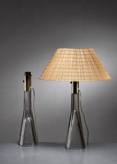 Lisa Johansson Pape Pair of glass Lisa Johansson Pape table lamps - 4683490