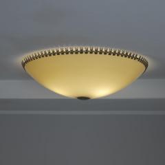 Lisa Johansson Pape Round Opaline Flush Mount with Brass Ornaments Lisa Johansson Pap Orno 1950s - 4550251
