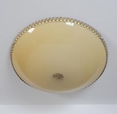 Lisa Johansson Pape Round Opaline Flush Mount with Brass Ornaments Lisa Johansson Pap Orno 1950s - 4550253