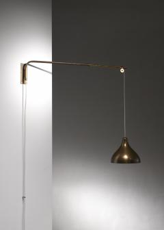 Lisa Johansson Pape Swiveling and extending brass wall lamp - 2136869