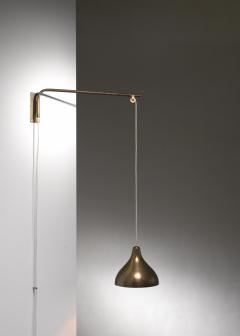 Lisa Johansson Pape Swiveling and extending brass wall lamp - 2136871