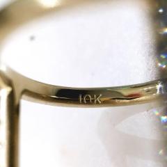 Lisa Ziff White Diamond Textured Gold Handmade Wide Open Tripod Band Ring Lisa Ziff - 4701220