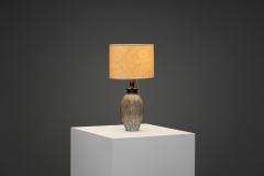 Lisbeth Munch Petersen Table Lamp with White Glazed Grooves by Lisbeth Munch Petersen Denmark 1940s - 4491798