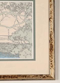 Lithograph of a Bridge U S A circa 1980 - 3393630
