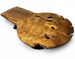 Live Edge Burlwood Coffee Table in the Manner of George Nakashima C 1980 - 4706027