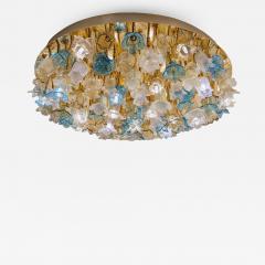 Lively Floreal Multicolor Murano Glass Gold Flushmount - 4630837