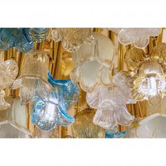Lively Floreal Multicolor Murano Glass Gold Flushmount - 4735939