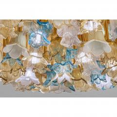 Lively Floreal Multicolor Murano Glass Gold Flushmount - 4735941