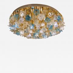 Lively Floreal Multicolor Murano Glass Gold Flushmount - 4739262