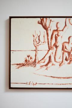 Lively landscapes with nude figures 1960s  - 4695837