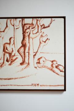 Lively landscapes with nude figures 1960s  - 4695838