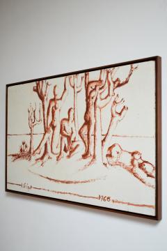 Lively landscapes with nude figures 1960s  - 4695840