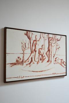 Lively landscapes with nude figures 1960s  - 4698305