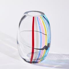 Livio Seguso Livio Seguso for Seguso AV Oggetti Italian Murano Glass Rainbow Vase - 4534262