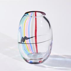 Livio Seguso Livio Seguso for Seguso AV Oggetti Italian Murano Glass Rainbow Vase - 4534263