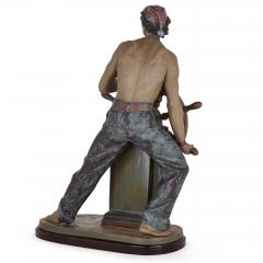 Lladro Glazed ceramic sculpture of a helmsman by Spanish maker Lladr  - 2269510