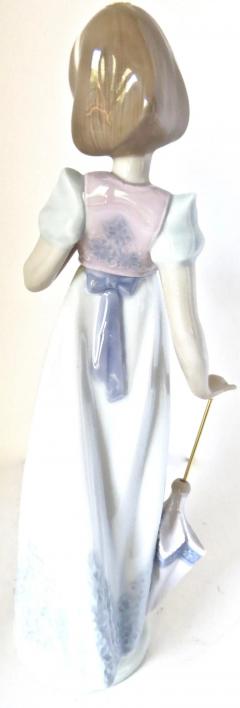 Lladro Summer Stroll Porcelain Figurine by Lladro Spain Young Girl with Umbrella  - 3008357