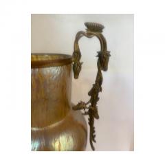 Loetz vase with applied peacock and floral design - 4639780