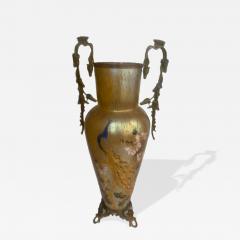 Loetz vase with applied peacock and floral design - 4643937