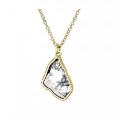 Lola Brooks Lola Brooks 0 97 carat Faceted Diamond Shard Yellow Gold Drop Necklace - 4753277