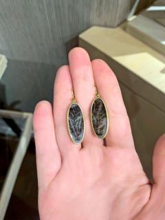 Lola Brooks Lola Brooks Elongated Dendritic Agate Oval Drop Earrings - 4757468