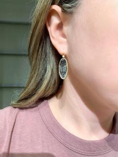 Lola Brooks Lola Brooks Elongated Dendritic Agate Oval Drop Earrings - 4757469