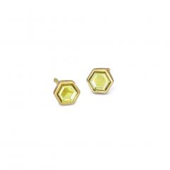 Lola Brooks Lola Brooks Hexagonal Yellow Sapphire Gold Stud Earrings - 4757451