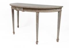 Long 19th Century Neoclassical Baltic Painted Demilune Console - 4334080