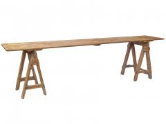 Long Antique Saw Horse Table - 2912182