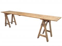 Long Antique Saw Horse Table - 2912183