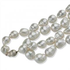 Long Cultured Baroque Natural Color South Sea Pearl Necklace - 3070373