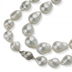 Long Cultured Baroque Natural Color South Sea Pearl Necklace - 3070375